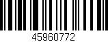 Código de barras (EAN, GTIN, SKU, ISBN): '45960772'