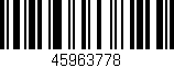 Código de barras (EAN, GTIN, SKU, ISBN): '45963778'