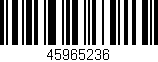 Código de barras (EAN, GTIN, SKU, ISBN): '45965236'