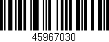 Código de barras (EAN, GTIN, SKU, ISBN): '45967030'