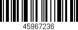 Código de barras (EAN, GTIN, SKU, ISBN): '45967236'