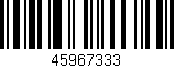 Código de barras (EAN, GTIN, SKU, ISBN): '45967333'