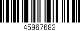 Código de barras (EAN, GTIN, SKU, ISBN): '45967683'