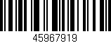 Código de barras (EAN, GTIN, SKU, ISBN): '45967919'