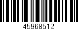 Código de barras (EAN, GTIN, SKU, ISBN): '45968512'