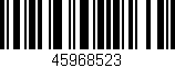 Código de barras (EAN, GTIN, SKU, ISBN): '45968523'