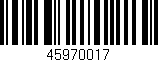 Código de barras (EAN, GTIN, SKU, ISBN): '45970017'