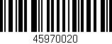 Código de barras (EAN, GTIN, SKU, ISBN): '45970020'