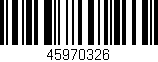 Código de barras (EAN, GTIN, SKU, ISBN): '45970326'