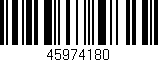 Código de barras (EAN, GTIN, SKU, ISBN): '45974180'