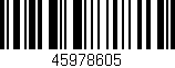 Código de barras (EAN, GTIN, SKU, ISBN): '45978605'