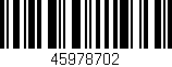 Código de barras (EAN, GTIN, SKU, ISBN): '45978702'