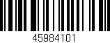 Código de barras (EAN, GTIN, SKU, ISBN): '45984101'