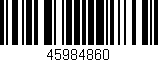 Código de barras (EAN, GTIN, SKU, ISBN): '45984860'