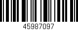 Código de barras (EAN, GTIN, SKU, ISBN): '45987097'