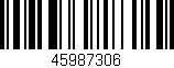 Código de barras (EAN, GTIN, SKU, ISBN): '45987306'