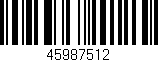Código de barras (EAN, GTIN, SKU, ISBN): '45987512'
