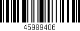 Código de barras (EAN, GTIN, SKU, ISBN): '45989406'