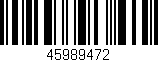 Código de barras (EAN, GTIN, SKU, ISBN): '45989472'