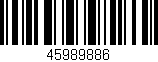 Código de barras (EAN, GTIN, SKU, ISBN): '45989886'