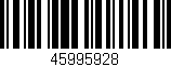 Código de barras (EAN, GTIN, SKU, ISBN): '45995928'