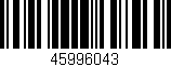 Código de barras (EAN, GTIN, SKU, ISBN): '45996043'