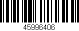 Código de barras (EAN, GTIN, SKU, ISBN): '45996406'