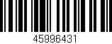 Código de barras (EAN, GTIN, SKU, ISBN): '45996431'