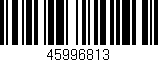 Código de barras (EAN, GTIN, SKU, ISBN): '45996813'