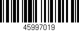 Código de barras (EAN, GTIN, SKU, ISBN): '45997019'