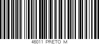 Código de barras (EAN, GTIN, SKU, ISBN): '46011/PRETO_M'