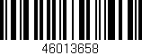 Código de barras (EAN, GTIN, SKU, ISBN): '46013658'