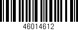 Código de barras (EAN, GTIN, SKU, ISBN): '46014612'