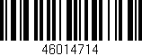 Código de barras (EAN, GTIN, SKU, ISBN): '46014714'