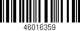 Código de barras (EAN, GTIN, SKU, ISBN): '46016359'