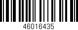 Código de barras (EAN, GTIN, SKU, ISBN): '46016435'