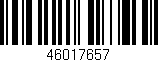 Código de barras (EAN, GTIN, SKU, ISBN): '46017657'