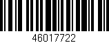 Código de barras (EAN, GTIN, SKU, ISBN): '46017722'
