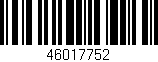 Código de barras (EAN, GTIN, SKU, ISBN): '46017752'