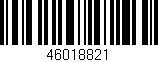 Código de barras (EAN, GTIN, SKU, ISBN): '46018821'