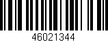 Código de barras (EAN, GTIN, SKU, ISBN): '46021344'