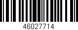 Código de barras (EAN, GTIN, SKU, ISBN): '46027714'