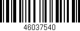 Código de barras (EAN, GTIN, SKU, ISBN): '46037540'