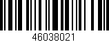 Código de barras (EAN, GTIN, SKU, ISBN): '46038021'