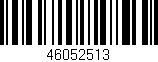 Código de barras (EAN, GTIN, SKU, ISBN): '46052513'