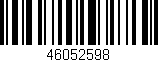 Código de barras (EAN, GTIN, SKU, ISBN): '46052598'