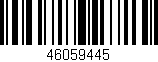 Código de barras (EAN, GTIN, SKU, ISBN): '46059445'
