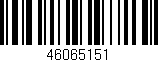Código de barras (EAN, GTIN, SKU, ISBN): '46065151'