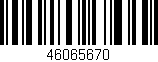 Código de barras (EAN, GTIN, SKU, ISBN): '46065670'
