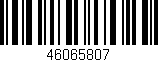 Código de barras (EAN, GTIN, SKU, ISBN): '46065807'